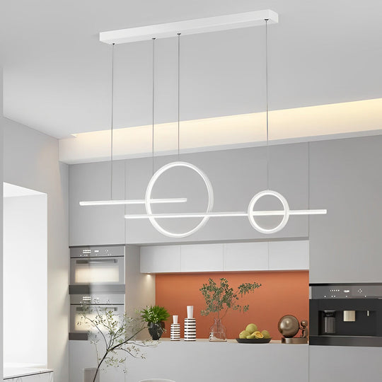 Circles Three-Step &amp; Stepless Dimmable LED Chandelier