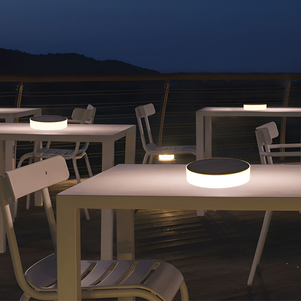 Seamless Solar Disk Lights Elegant LED Ground Lighting for Outdoor Landscapes