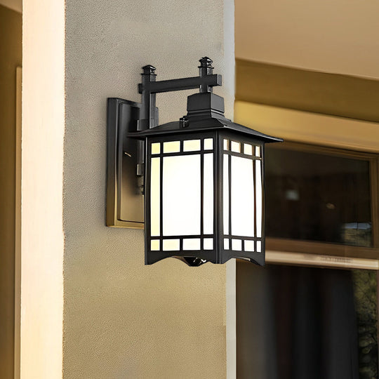 Retro Waterproof LED Vintage Solar Wall Lamp with Remote Control