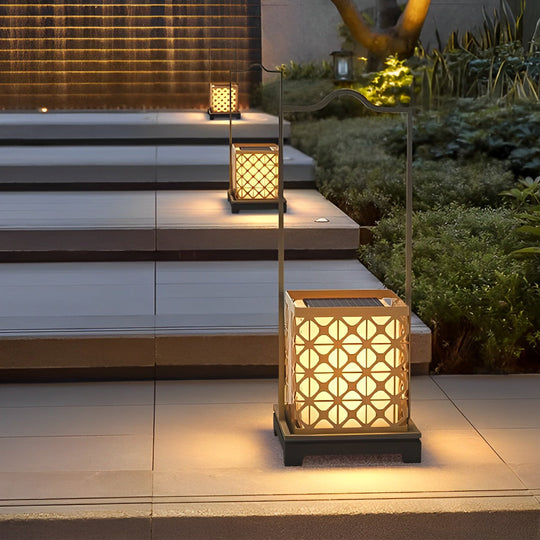 Retro Portable LED Solar Lawn Lamp – Waterproof Outdoor Light