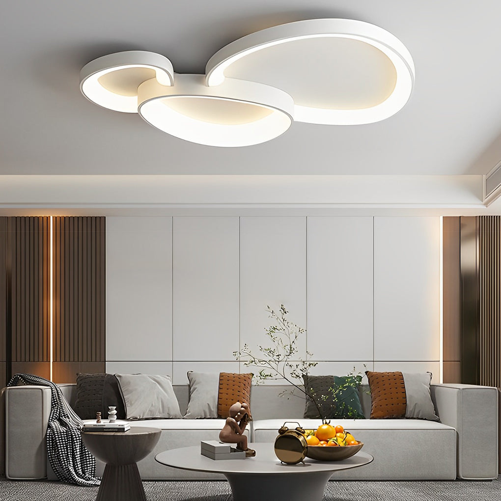 Creative Geometric Line Three Step Dimming LED Modern Ceiling Light