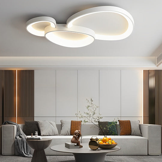 Creative Geometric Line Three Step Dimming LED Modern Ceiling Light