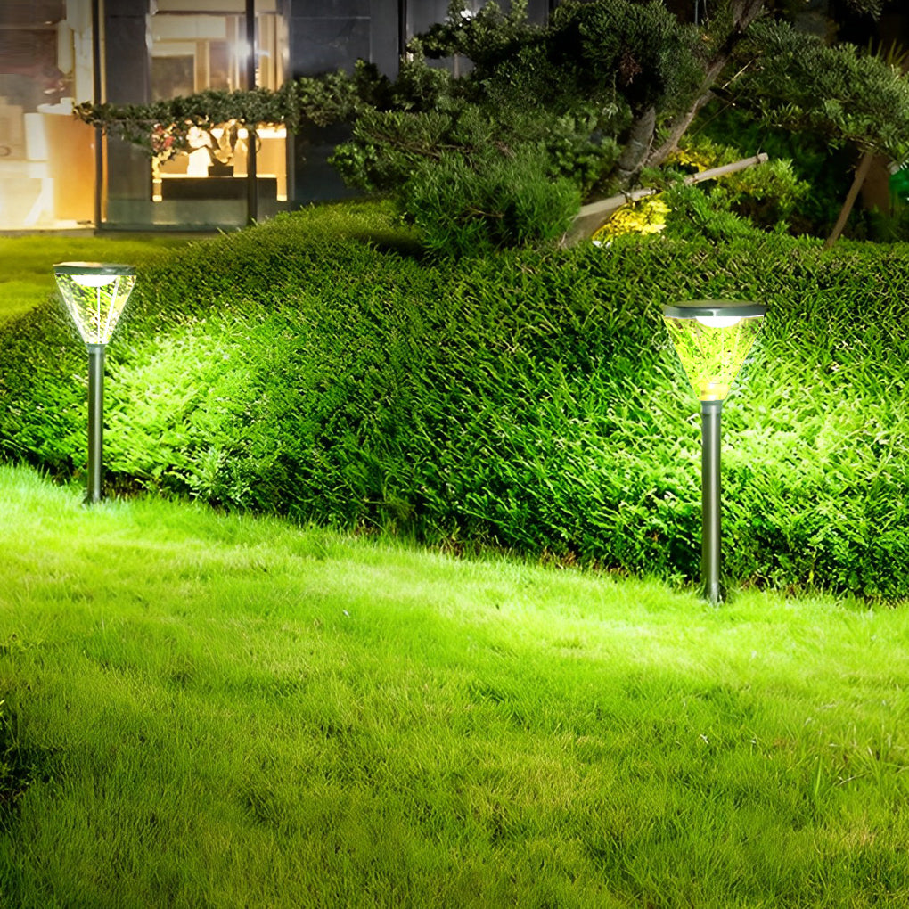 Adjustable Modern Solar LED Lawn Lamp Black Outdoor Waterproof Light