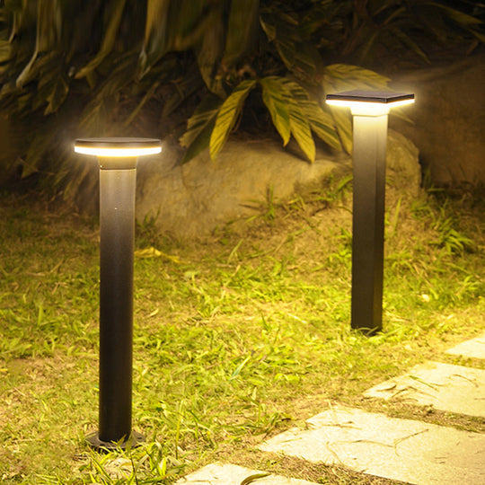 Outdoor Minimalist Round Square Waterproof LED Landscape Lighting Lawn Lamps