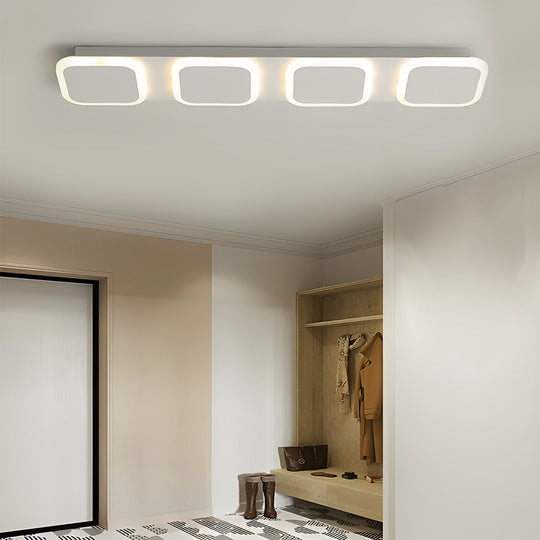Combination Square Linear LED Flush Mount Ceiling Light
