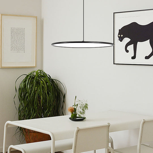 Minimalist Modern Circle Linear Industrial LED Pendant Light