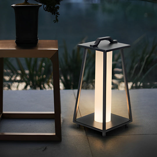 Portable Black LED Outdoor Floor Lamp – Waterproof &amp; Removable