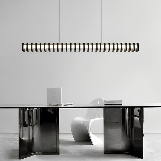 Minimalist Square Frame Decor Three Step Dimming Modern Chandelier Light