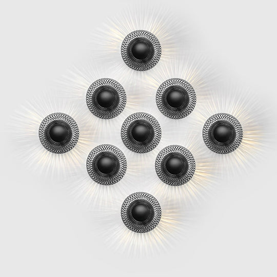 Circular Nest Grid Artistic Modern LED Wall Lamp