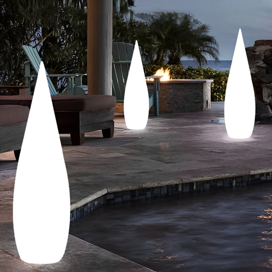 Three-Way Powered Water Drop LED Floor Lamp for Indoor &amp; Outdoor