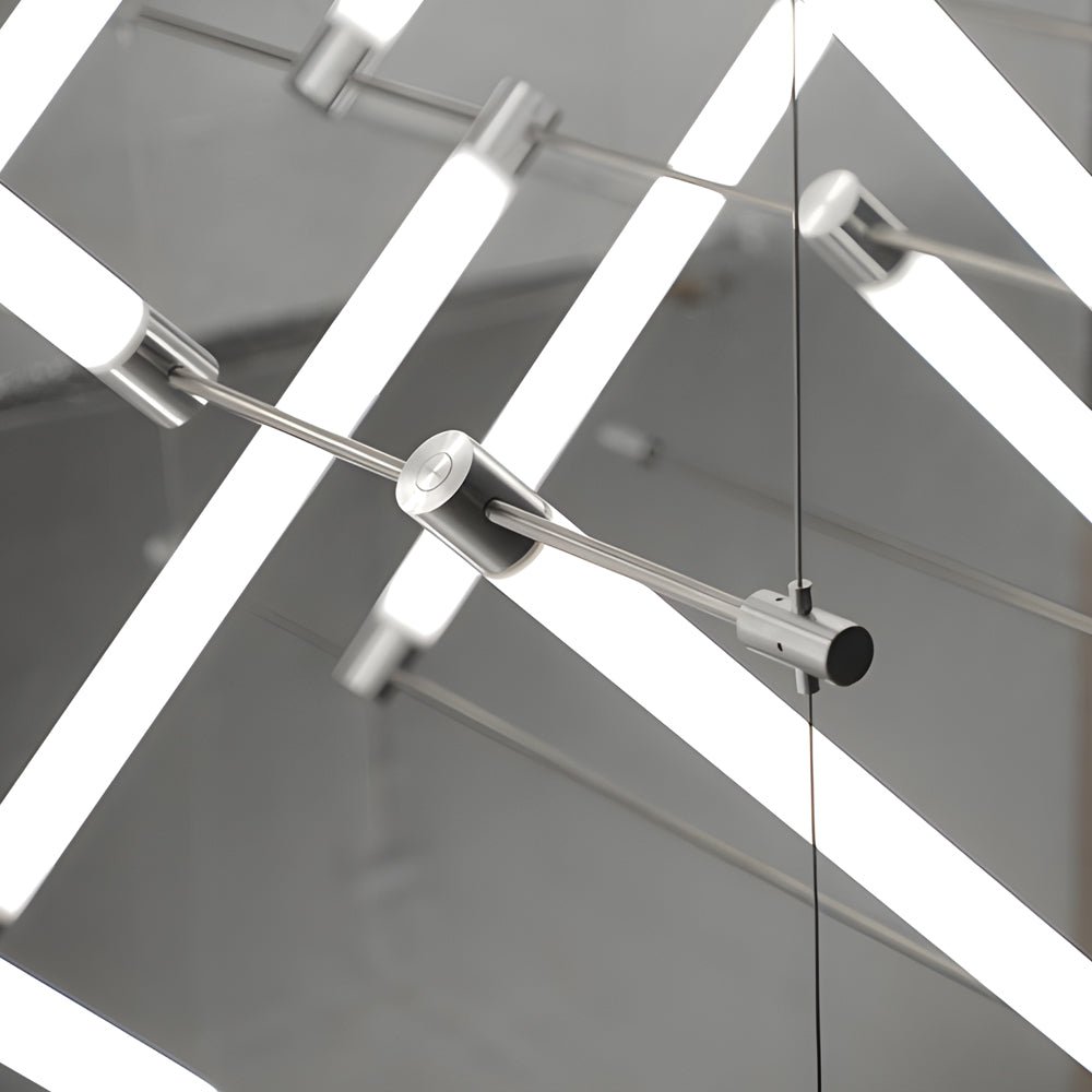 6/12 Light Acrylic Tube Geometric Long Designer LED Island Pendant Light