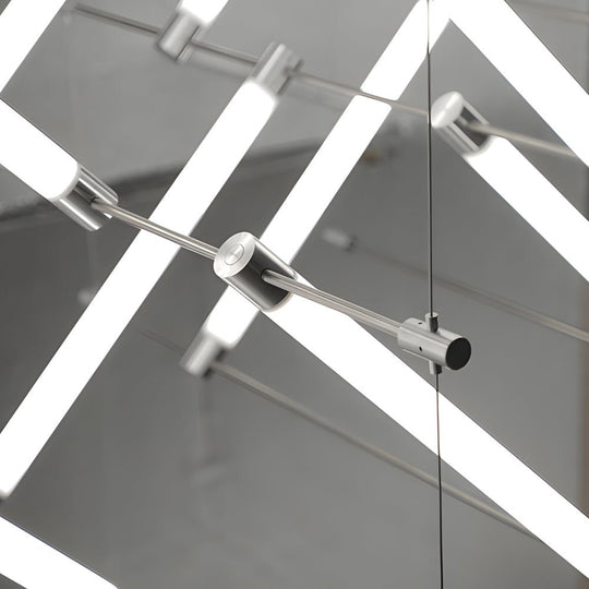 6/12 Light Acrylic Tube Geometric Long Designer LED Island Pendant Light