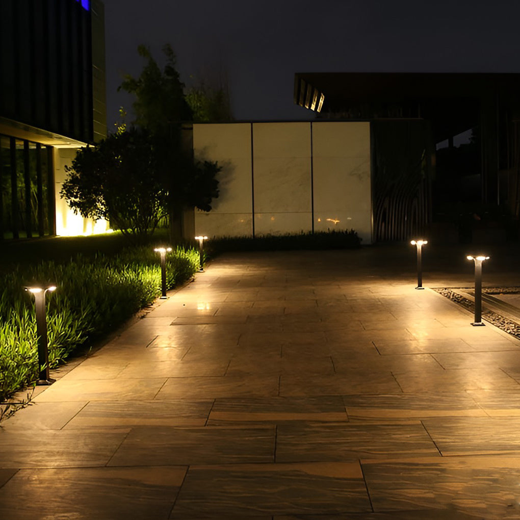 Square LED Outdoor Path Lights with Solar &amp; Wired Options