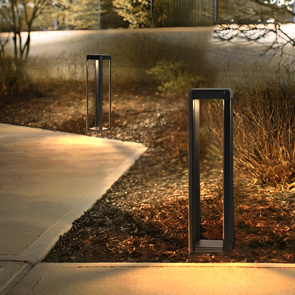 Modern Black Solar Pathway Light Durable &amp; Minimalist Design