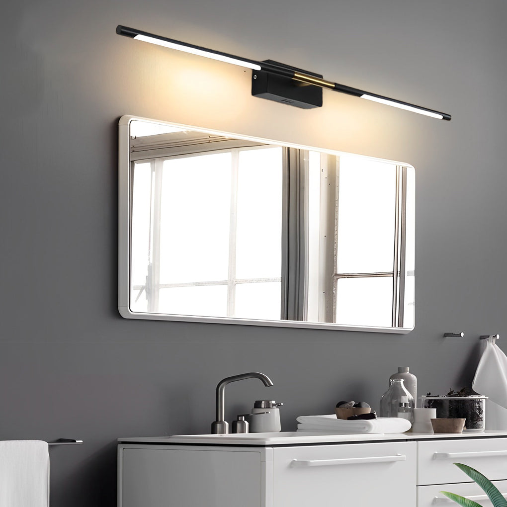 Black &amp; Gold Linear LED Bathroom Vanity Light Bar