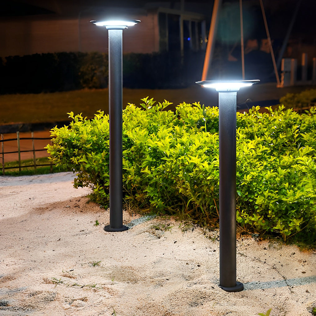 Round LED Solar Garden Light with Intelligent Light-Control &amp; Waterproof Design
