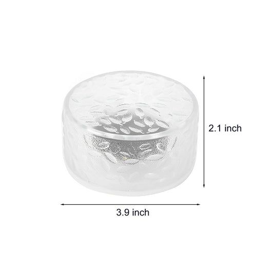 4 Pcs Integrated LED Round Ice Bricks Lights Steps Lighting for Christmas Ambience