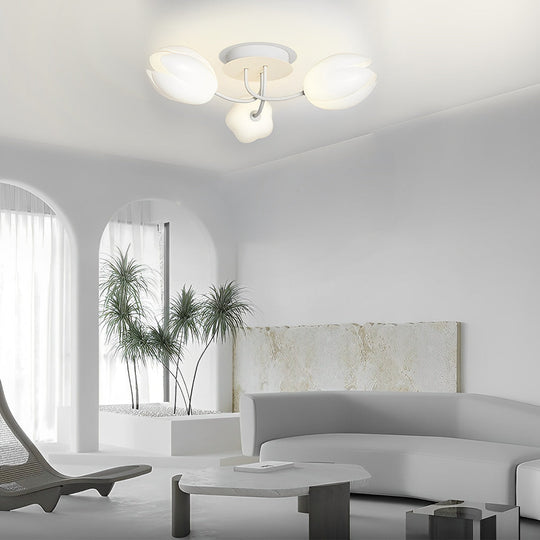 Tulips Flowers G9 14W White Minimalist Ceiling Light Chandelier