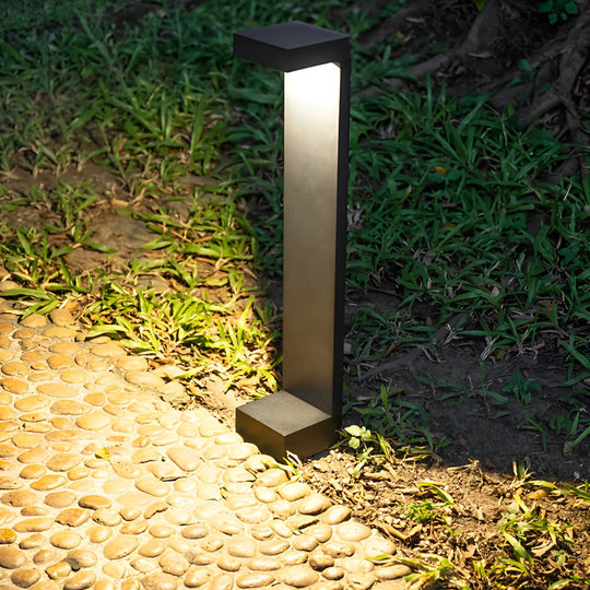 Aluminum LED I-Shaped Pathway Light – Modern Black Waterproof
