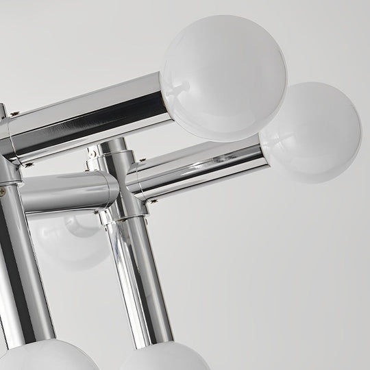 10-Light Glass Ball Creative Sputnik Modern Chandelier – Chrome Finish