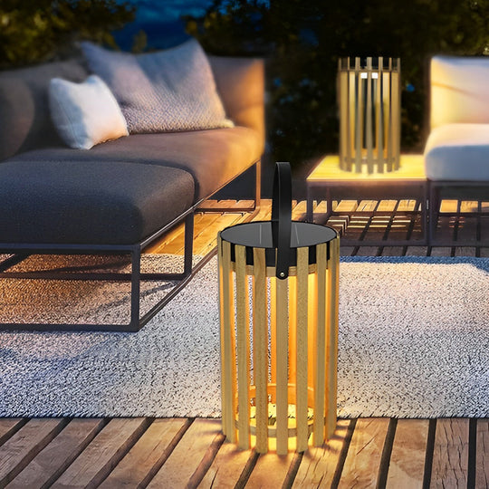 Portable Solar LED Outdoor Waterproof Lantern Floor Lamp