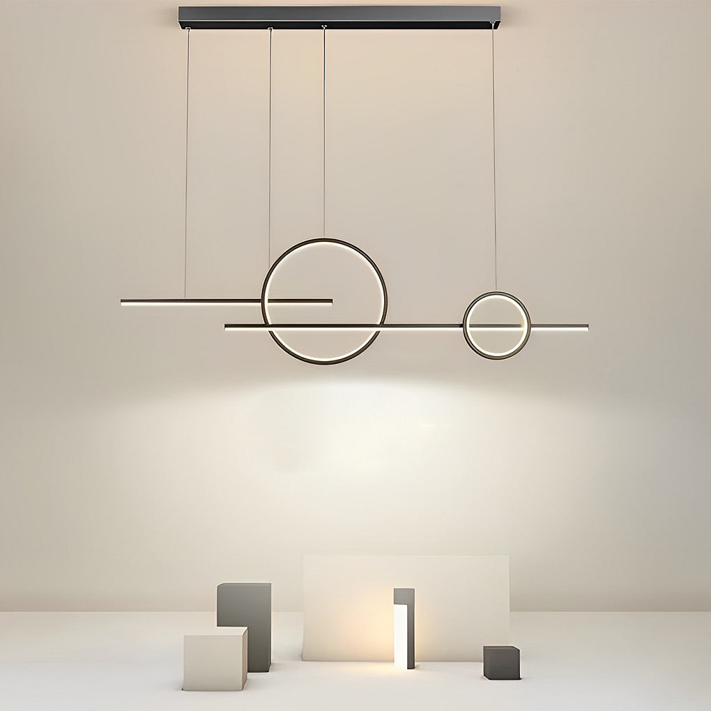 Circles Three-Step &amp; Stepless Dimmable LED Chandelier