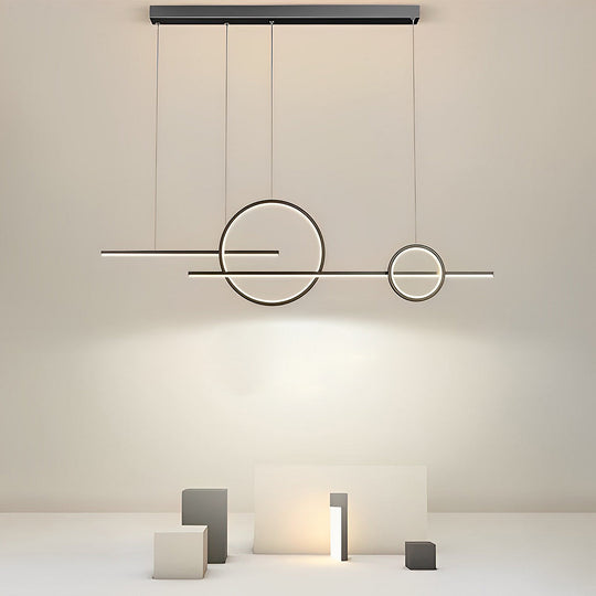 Circles Three-Step &amp; Stepless Dimmable LED Chandelier