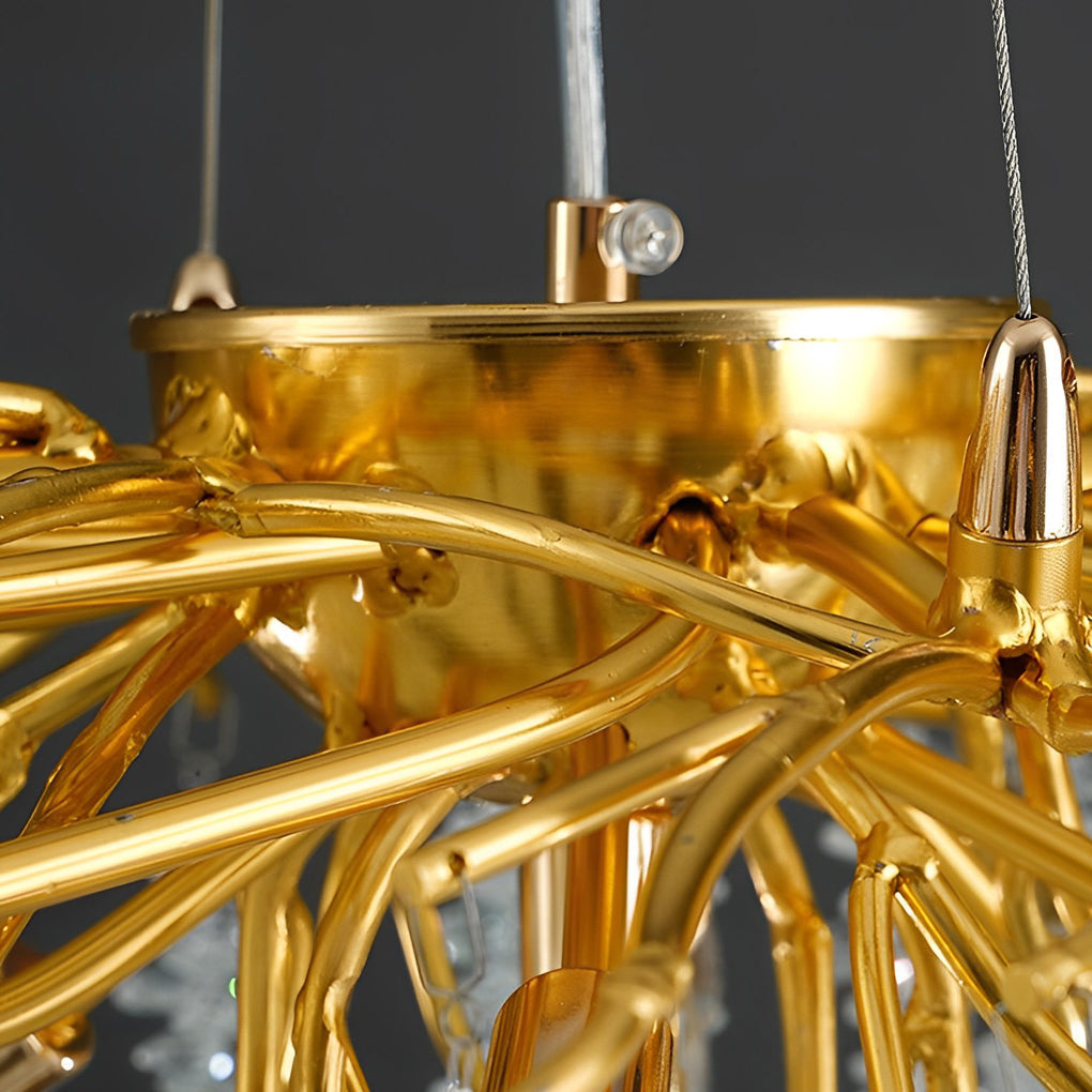 Creative Branches Crystal Pendant Three Step Dimming Modern Chandelier