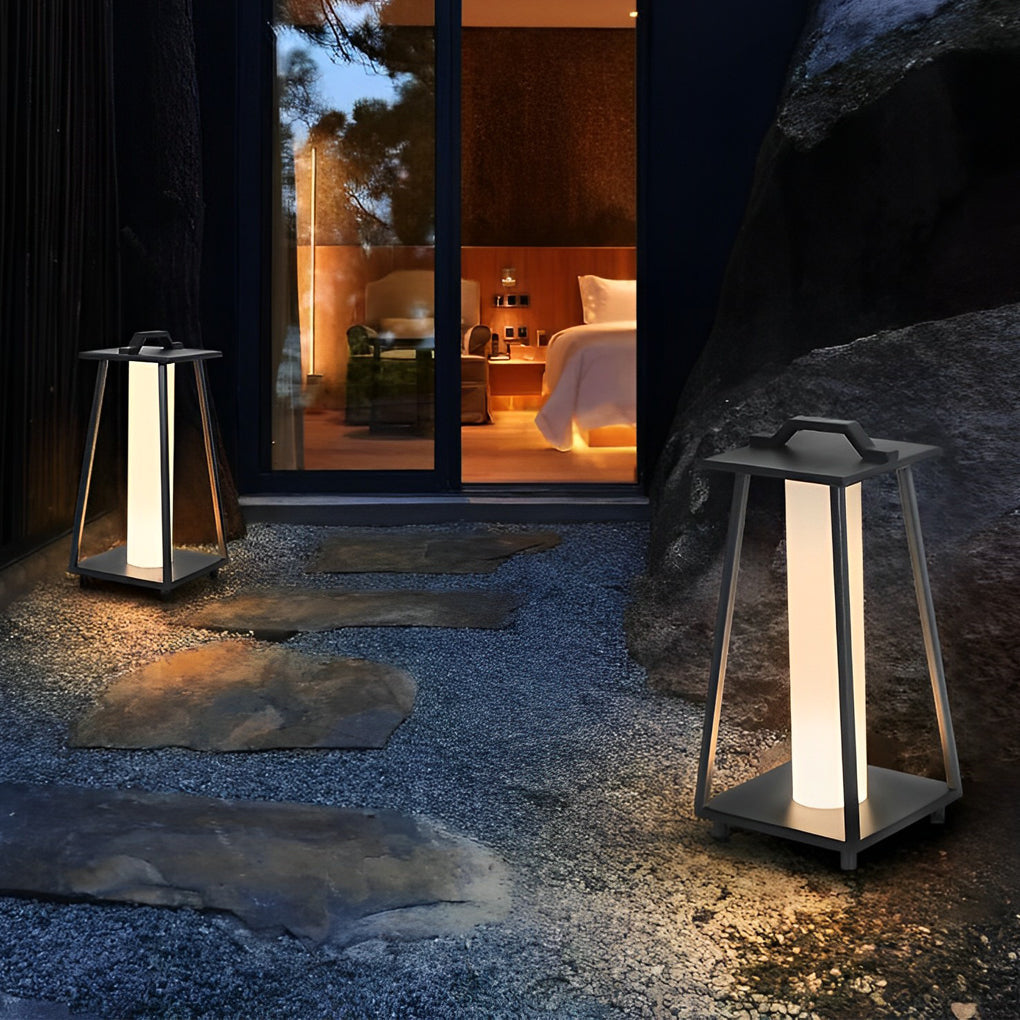 Portable Black LED Outdoor Floor Lamp – Waterproof &amp; Removable