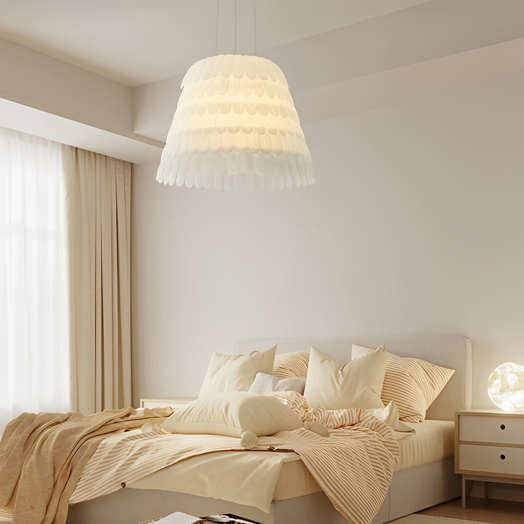 Acrylic Feathers Creative Three Step Dimming Modern Chandelier