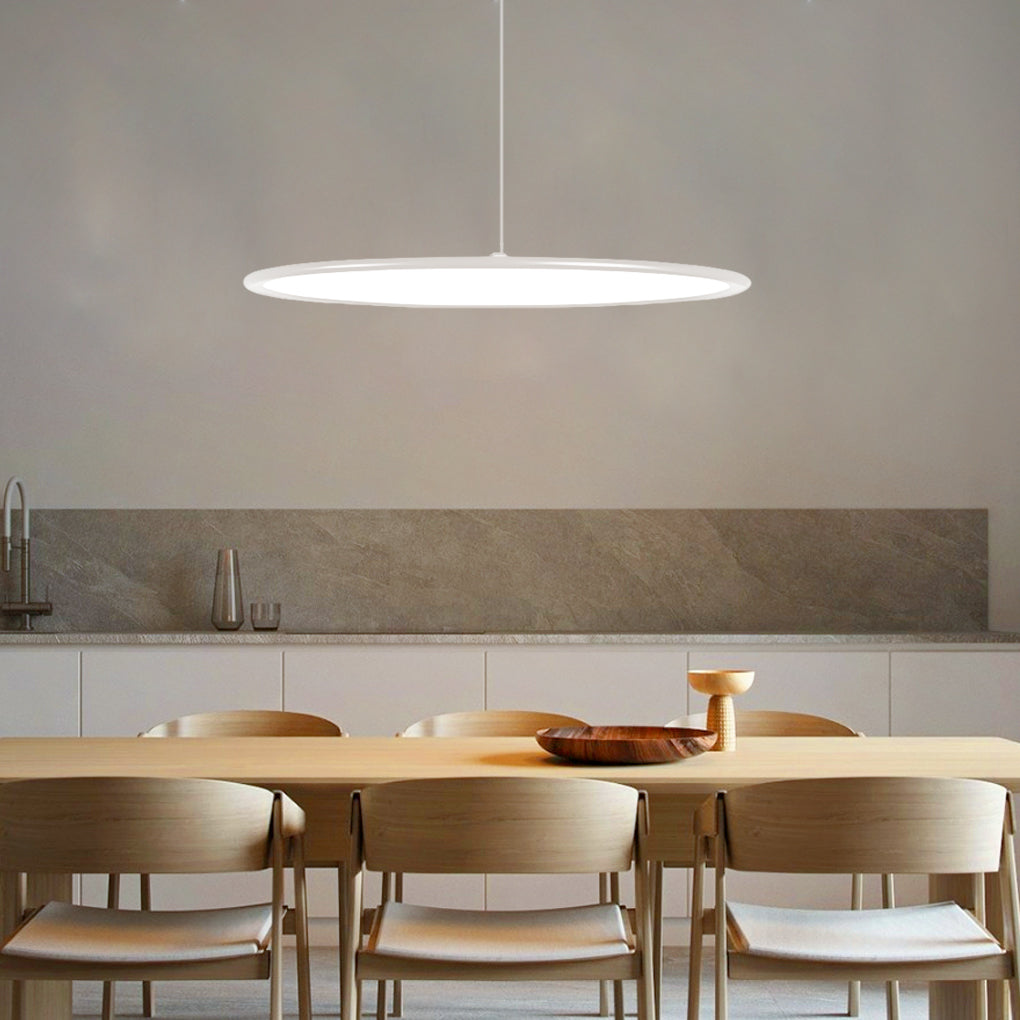 Minimalist Modern Circle Linear Industrial LED Pendant Light