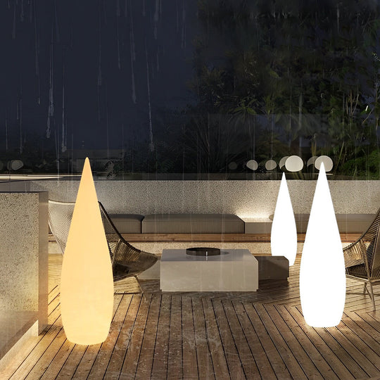 Three-Way Powered Water Drop LED Floor Lamp for Indoor &amp; Outdoor