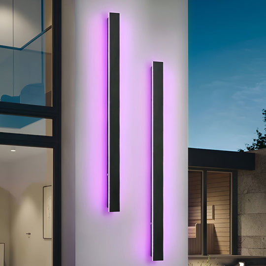 Black Long LED Linear Lights Wall Lights Outdoor LED Lighting