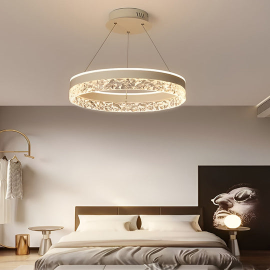 Circular Ring Three-step Dimming LED Modern Chandelier Island Light
