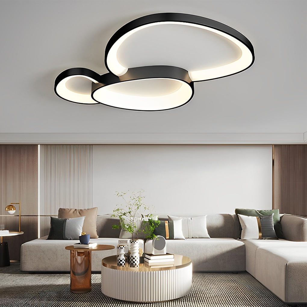 Creative Geometric Line Three Step Dimming LED Modern Ceiling Light