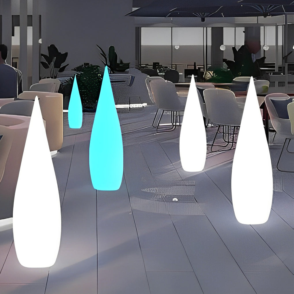 Three-Way Powered Water Drop LED Floor Lamp for Indoor &amp; Outdoor