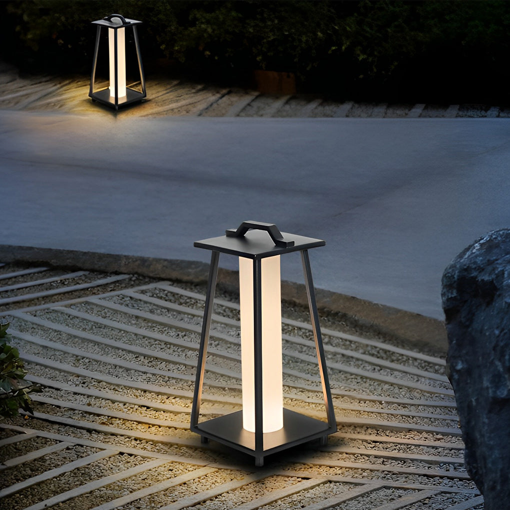 Portable Black LED Outdoor Floor Lamp – Waterproof &amp; Removable