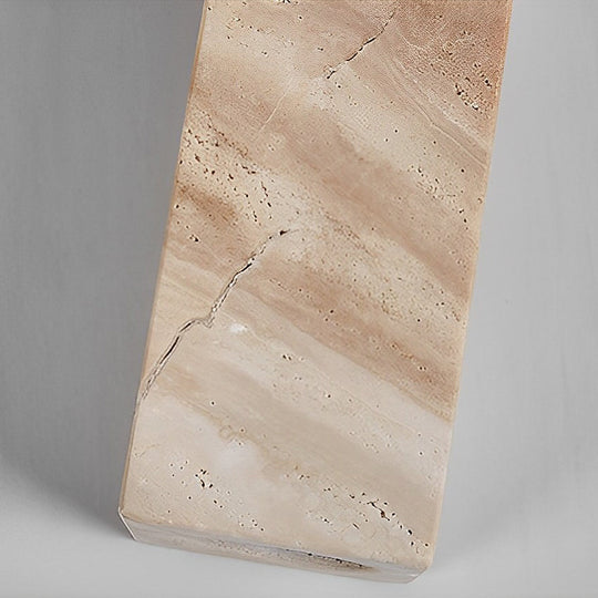 Round &amp; Long Yellow Travertine LED Wabi-Sabi Wall Lamp