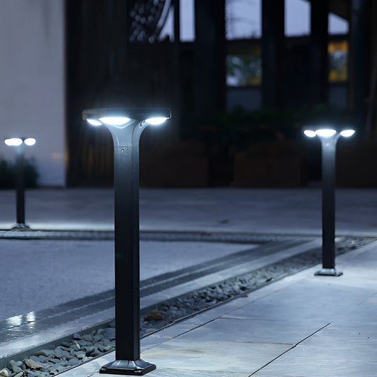 Square LED Outdoor Path Lights with Solar &amp; Wired Options