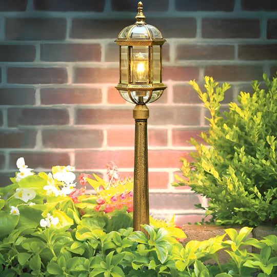 Vintage Golden LED Outdoor Pathway Light European Lawn Lamp