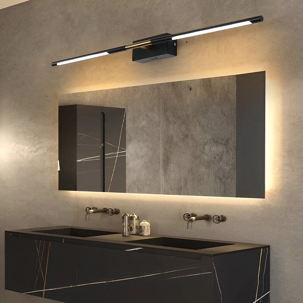 Black &amp; Gold Linear LED Bathroom Vanity Light Bar