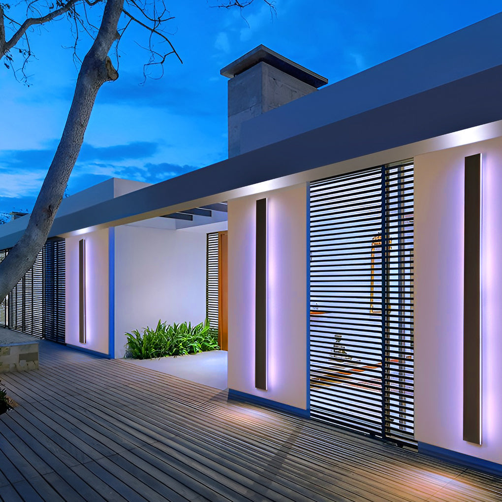 Black Long LED Linear Lights Wall Lights Outdoor LED Lighting