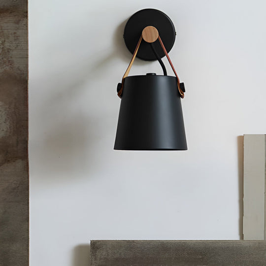 Classic Wood &amp; Metal Nordic Plug-in Wall Sconce