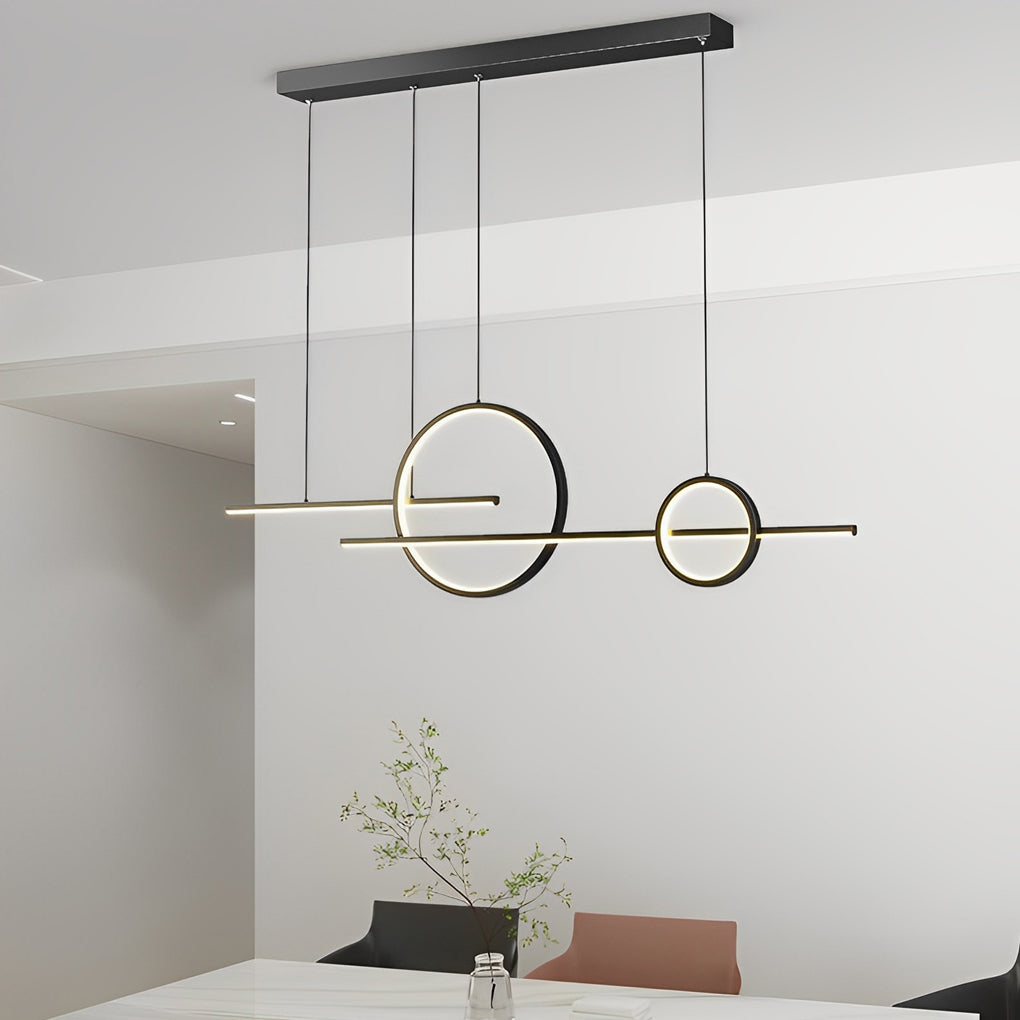 Circles Three-Step &amp; Stepless Dimmable LED Chandelier