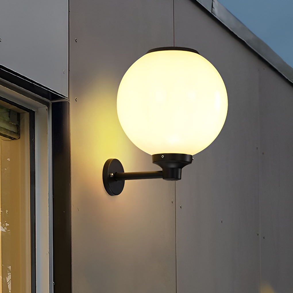 Round Three Step Dimming LED Solar Wall Lights – Waterproof Outdoor Lamp