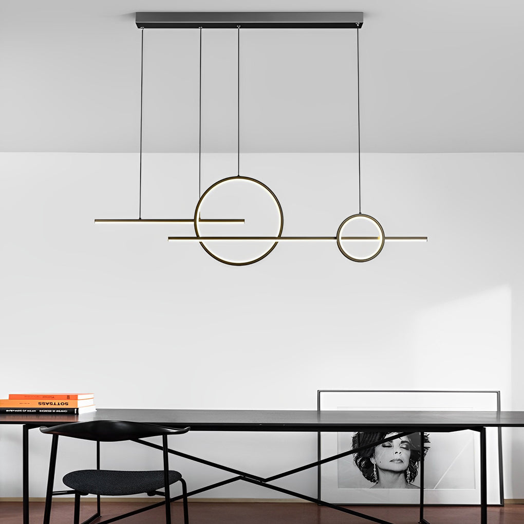 Circles Three-Step &amp; Stepless Dimmable LED Chandelier