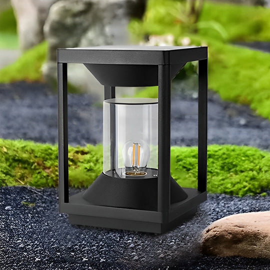 Square Minimalist LED Solar Fence Post Light Waterproof Outdoor Lamp