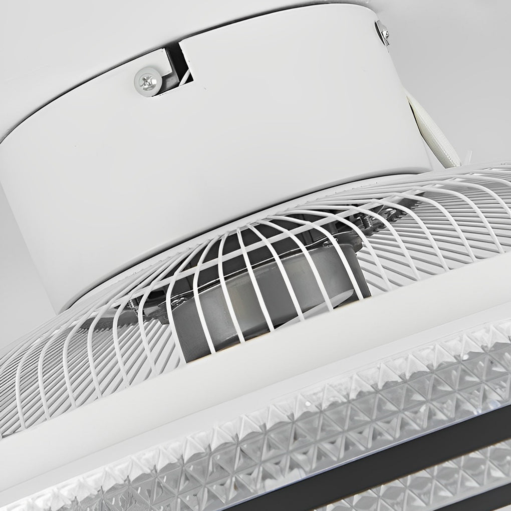 Intelligent Bladeless Ceiling Fan with LED Light and Silent Timer Function