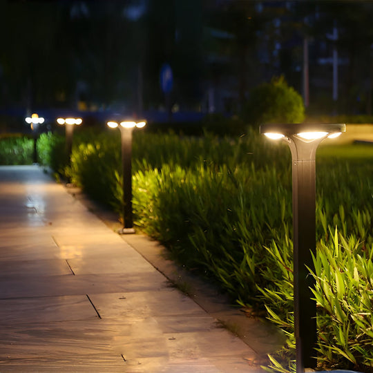 Square LED Outdoor Path Lights with Solar &amp; Wired Options