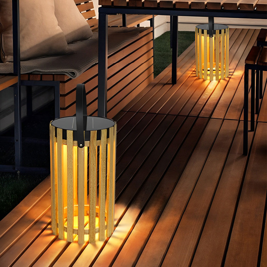 Portable Solar LED Outdoor Waterproof Lantern Floor Lamp